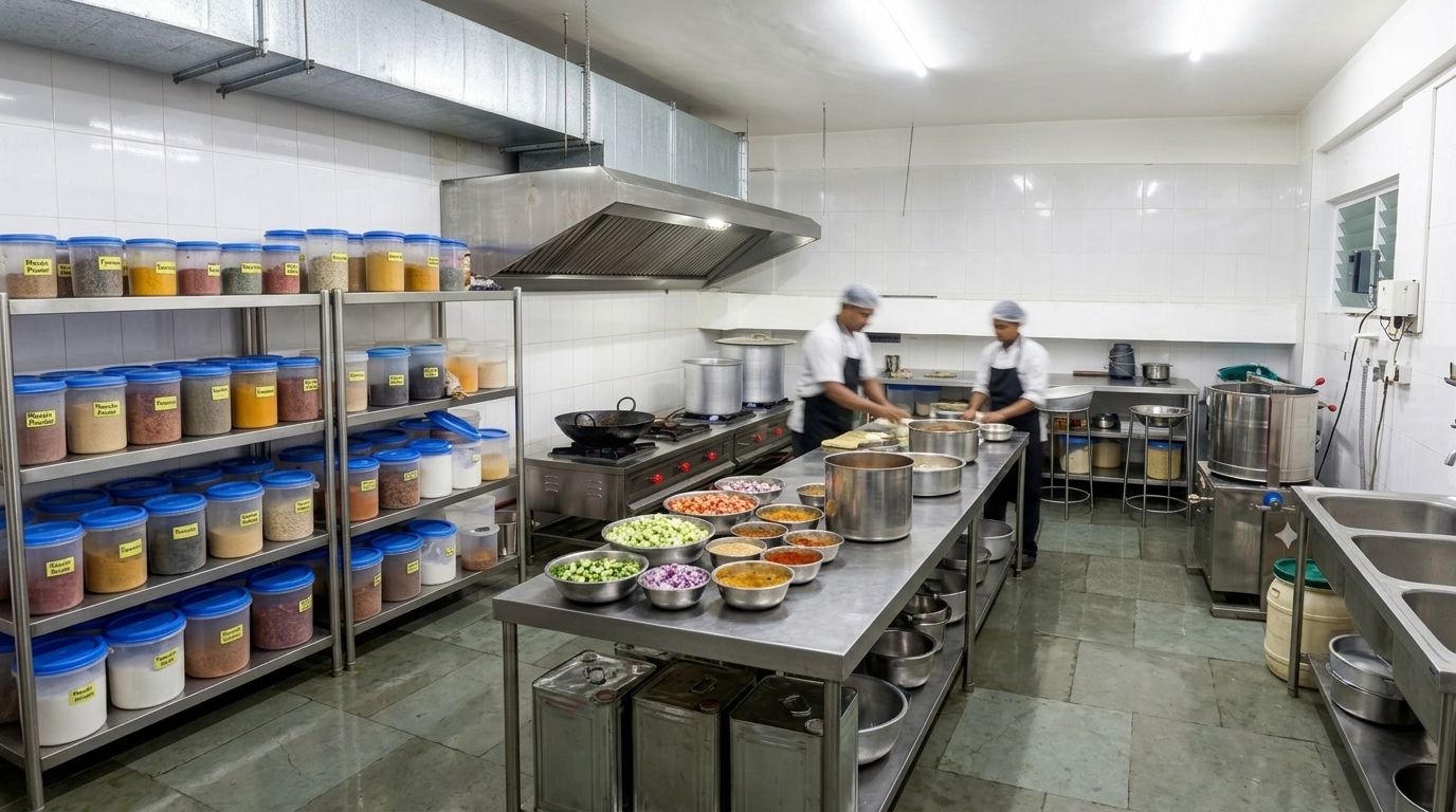 Commercial Canteen Kitchen Setup & Baffle Exhaust System - BKS Industries