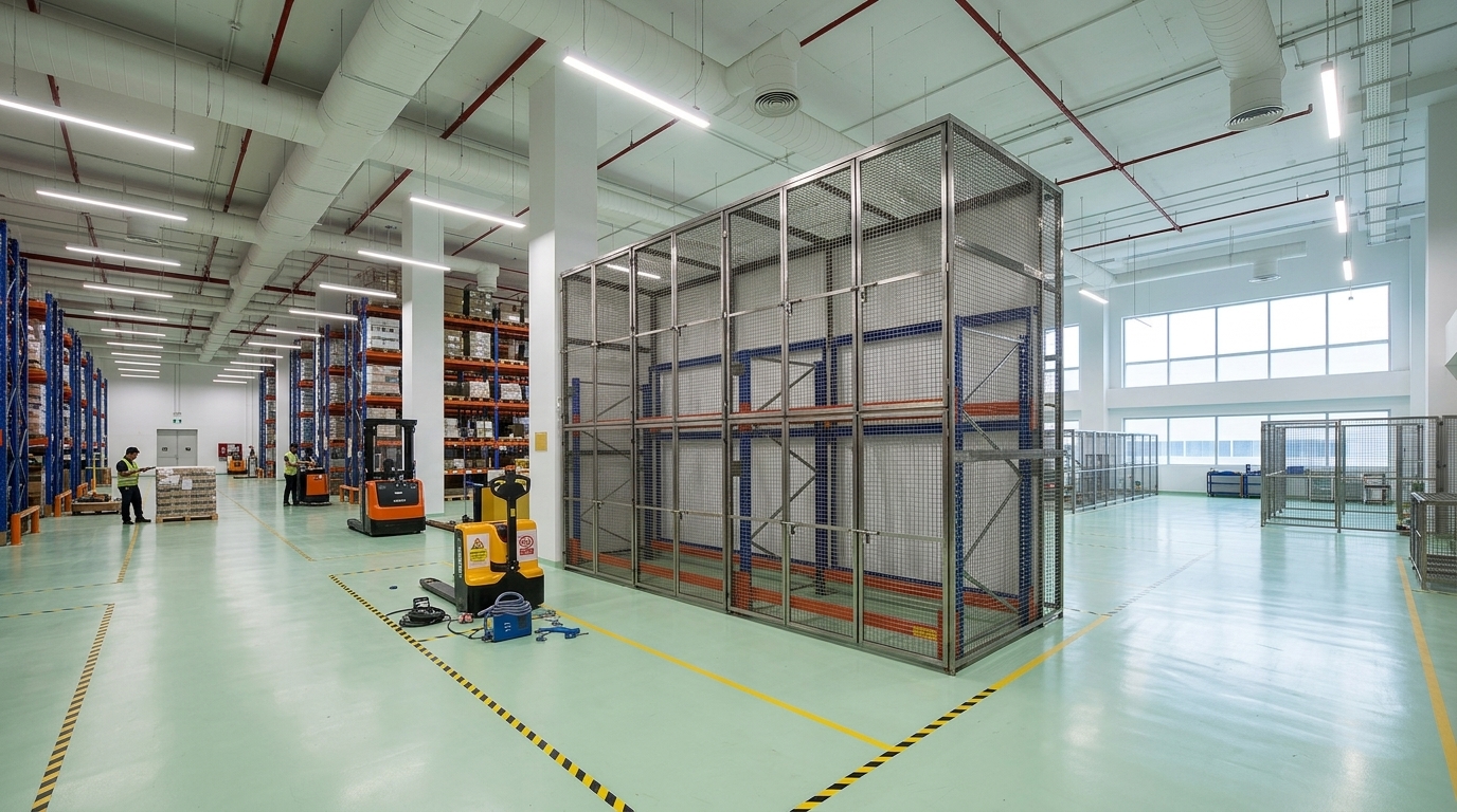 Industrial SS Mesh Storage Enclosure - BKS Industries
